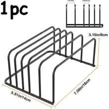 5 Tier Kitchen Cutting Board Rack, Carbon Steel Cutting Board Rack, Kitchen Pot Lid Storage Rack Kitchen Organizer And Storage