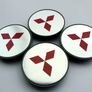 4 x wheel caps MITSUBISHI 69mm 70mm approx Alloy cap hub Image 6