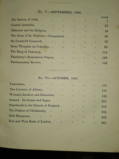 The New The New Review, Political, Philosophical, and Literary, Volume II, published in 1863 Leather Spine Hardback, puThe New Review, Political, Philosophical, and Literary, Volume II, published in 1863 Leather Spine Hardback, published in Dublin by Hodg