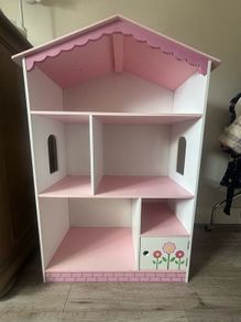 KidKraft Dollhouse Bookcase Wooden Furniture with Shelves and Hidden Storage