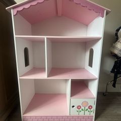 KidKraft Dollhouse Bookcase Wooden Furniture with Shelves and Hidden Storage
