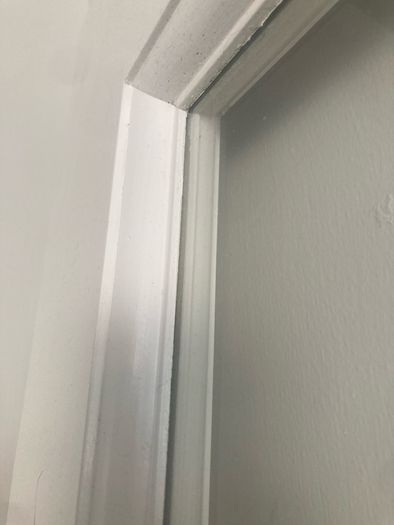 Solid timber door with glass panel
