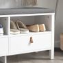 Storage Bench with Padded Cushion Base and 2 drawers home storage Image 4
