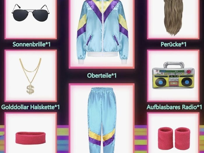 80s Tracksuit Costume for Adults
