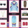 80s Tracksuit Costume for Adults Image 2