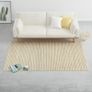 Rug Hemp Wool 160x230 cm Natural/White Image 5