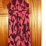 Coast Dress Dusty pink/ red and Black Haulter neck Image 2