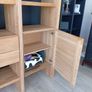solid oak display cabinet with drawers Image 3