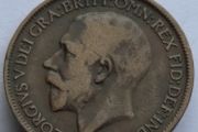 1918 Halfpenny George V bronze ww1 coin