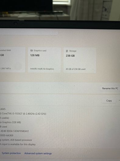 Lenovo Thinkbook gen 2 - i5 pro 16/256 windows 11