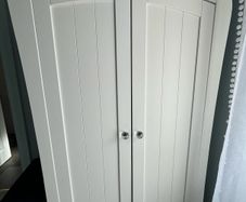 White wardrobe nursery curved child Mamas and Papas