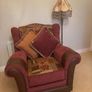 3-Piece Suite, Footstool & Solid Wood Furniture Image 4