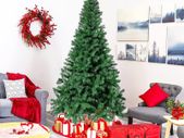 6ft/1.8m Artificial Christmas Tree Xmas Pine Tree Indoor Outdoor Holiday Decoration with Metal Stand & Storage Bag