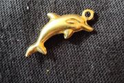 14k Gold dolphin necklace pendant
