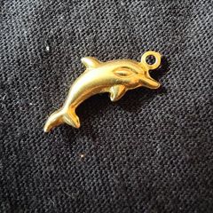 14k Gold dolphin necklace pendant