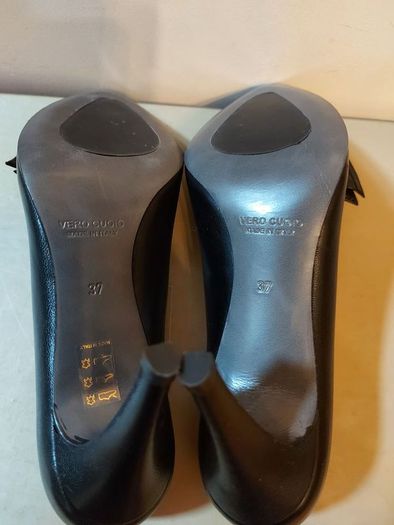Chantal women's Italian leather high heel leaf bow stud shoes Fondo 832 size 4.5 UK & 6.5 UK