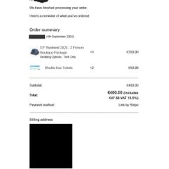 Glamping for 2 for EP