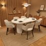 Extendable Dining Table 100 to 180cm with the metal base Image 5