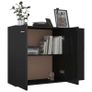 Sideboard High Gloss Black 105x30x75 cm Chipboard Image 3