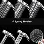 Shower Head, Magichome High Pressure Shower Head with 5 Spray Modes, Turbocharged Design Powerful Shower Heads for Low Water Pressure Image 5