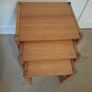 vintage nest of tables solid timber Image 4