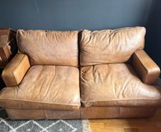Laura Ashley Leather Sofa Bed