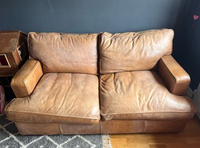 Laura Ashley Leather Sofa Bed