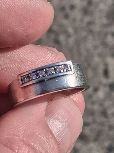 Channel Set Sterling Silver Ring