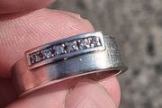 Channel Set Sterling Silver Ring