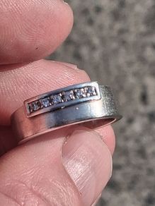 Channel Set Sterling Silver Ring