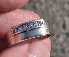 Channel Set Sterling Silver Ring