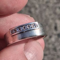 Channel Set Sterling Silver Ring