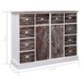 Sideboard with 10 Drawers Brown 113x30x79 cm Wood Image 10