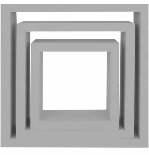 Floating Shelves/Cube Or Tray Shaped Design Set of 3 Large, Medium, Small