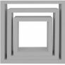 Floating Shelves/Cube Or Tray Shaped Design Set of 3 Large, Medium, Small Image 2