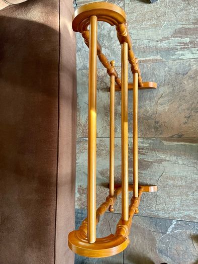 Antique Victorian Style Free Standing Pine Country Wooden Towel Rail Stand Rack