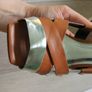 Bronx designer leather heels size 5 Image 5