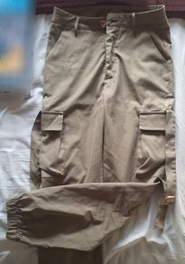Khaki cargo trousers