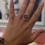 Pandora Herbarium Sparkling Pink Double Flower Cocktail Ring Brand New Image 4