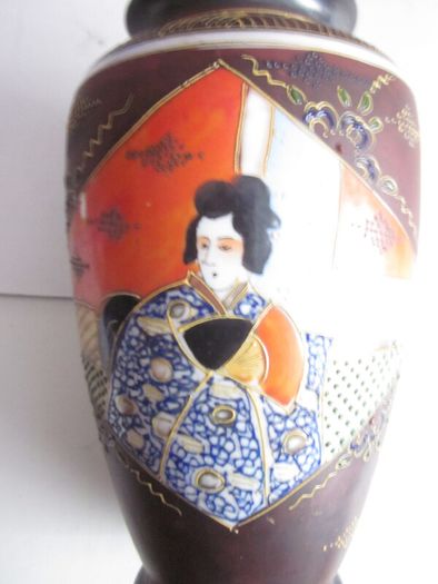 Vintage Pair of Japanese Satsuma Vases