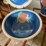 Vintage R and J Forrester Bandon Pottery Ireland Jug Sugar Bowl Plate Cobalt Blue Fruits Design Image 4