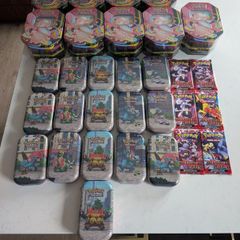 Pokemon TCG Sealed Lot 9 Mega Moonlit Tins, 16 Lumiose Mini Tins 6 Destined Rivals Packs