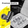 20 pcs Tyre Repair Screw, Fast Self-Service Car Puncture Repair Kit, Tire Rubber Nails Tool, Emergency Car Accessories for Bike Motorbike Bicycle Flat Tire Plug with Storage Tool Box Image 4