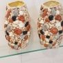 Pair Sylvac Pebble Range Vases. c1950s.Hand-Painted. Image 2