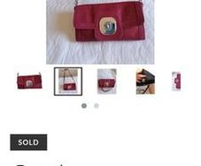Genuine Longchamp 100% leather red shoulder bag