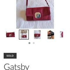 Genuine Longchamp 100% leather red shoulder bag