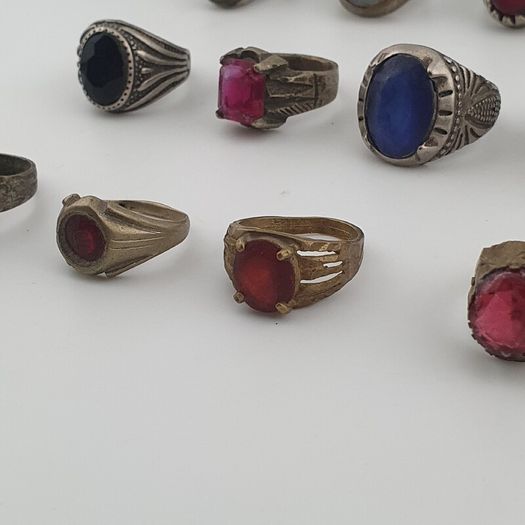Old World Jewellery Collection 15 Mixed Brass Statement Rings