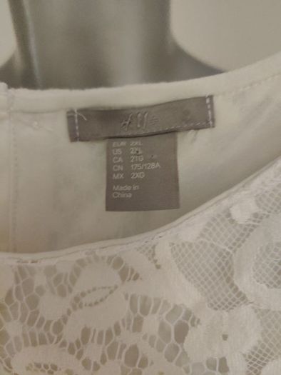 H&M cream lace blouse size 2XL UK22 EU50 Perfect condition Postage included