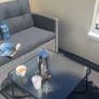 Rattan garden sofa and table Image 3