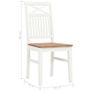 Dining Chairs 2 pcs White Solid Oak Wood Image 9